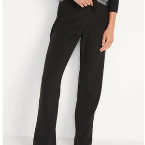 NWT Old Navy Mid-Rise Microfleece Pajama / Sweatpants; Black; Medium (Regular)